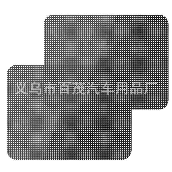 车用黑色网点贴遮阳用品 对装侧窗静电遮阳贴 38*42CM汽车遮阳贴细节图