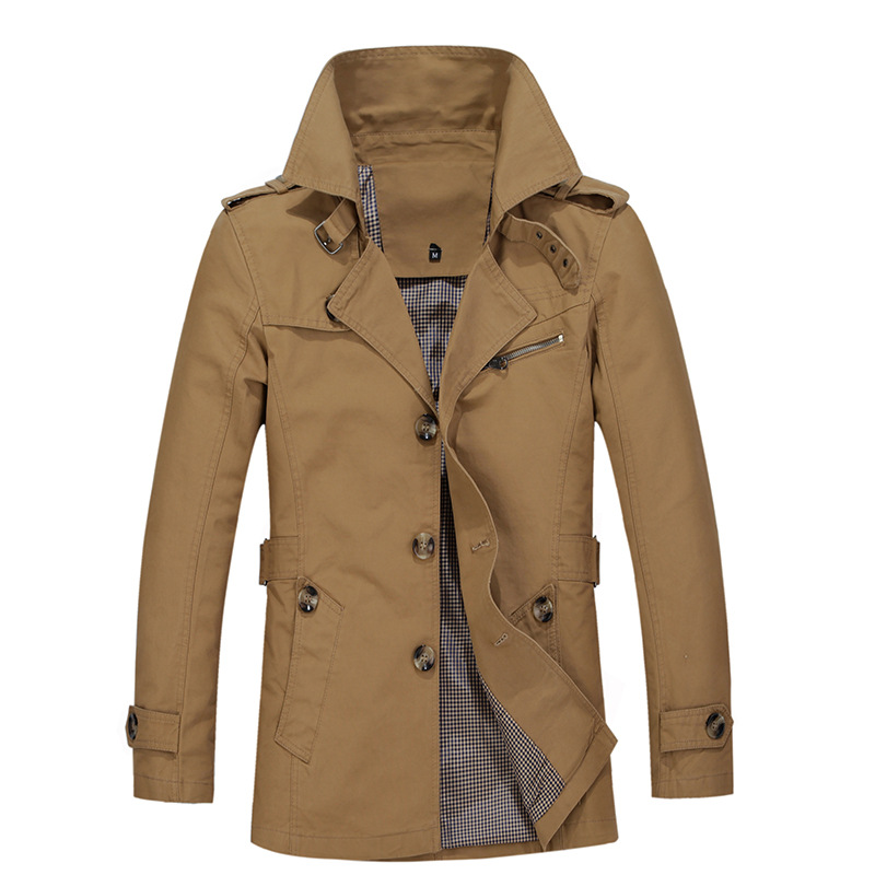 Nuevo estilo trenzador hombre comercio exterior hombre negocios medio largo chaqueta hombre aliexpress tallas más grandes hombre trenzador coat fuente details Picture
