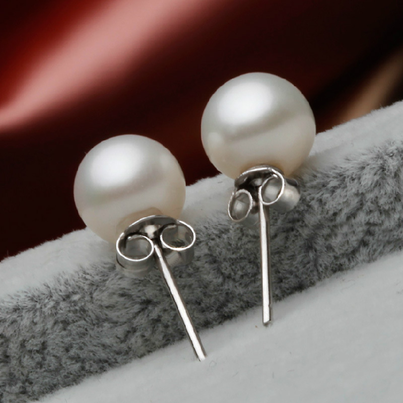 Accessories, earrings, jewelry, pearl sterling silver stud earrings, Korean earrings, women's 925 silver ear rings, small commodity wholesale details Picture