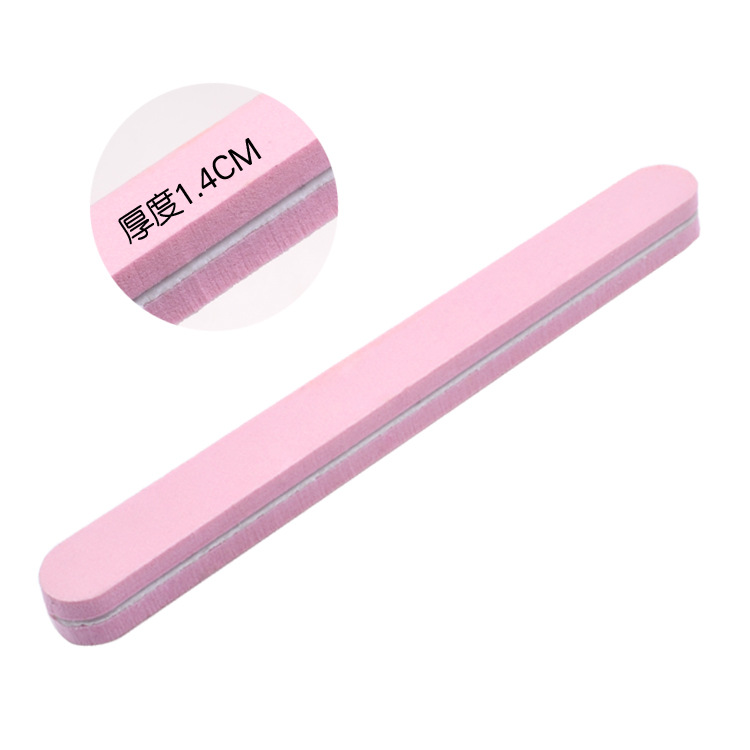 Nail tools Wash square sand strip thickened double polishing polishing strip Pink nail rub strip full figure