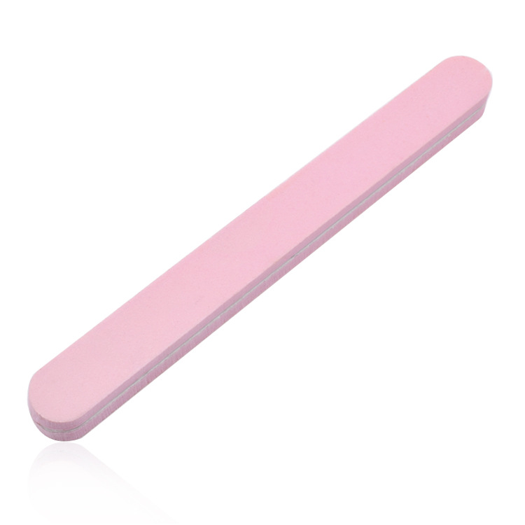 Nail tools Wash square sand strip thickened double polishing polishing strip Pink nail rub strip Specification drawing