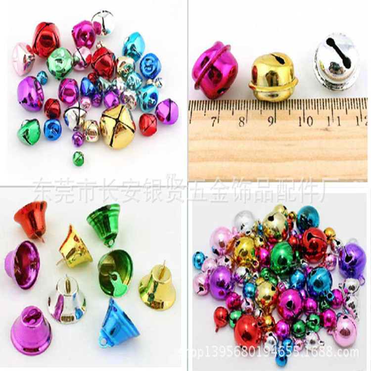 Factory wholesale of colorful one-character small bells, red Christmas cross bell pendants, decorative silver copper bells Application Scenario