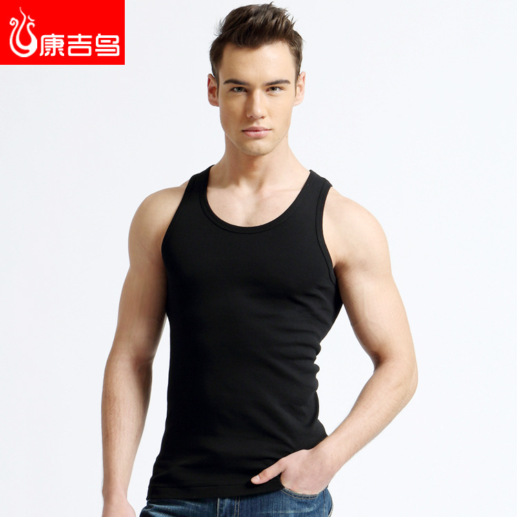 夏季 男士背心纯棉 全棉汗背心男批发外贸