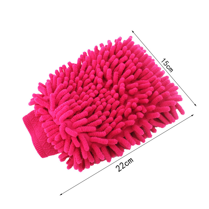 Zhongheng Car use Chenier car cleaning gloves, double-sided coral worm car washing gloves, car washing and cleaning tools, one-piece consignment Specification image