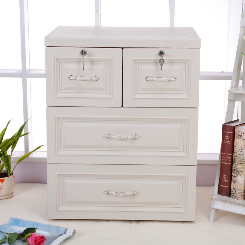Drawer cabinet-style storage box, thickened single-layer simple drawer-style free cabinet, plastic storage box factory direct sales full figure