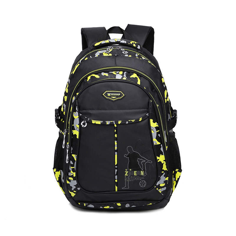 Cross-Border Camouflage Schoolbag Backpack For Primary And Secondary School Students Large Capacity Camouflage Backpack Load Reduction Waterproof Cool Bag details Picture