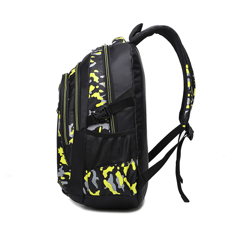 Cross-Border Camouflage Schoolbag Backpack For Primary And Secondary School Students Large Capacity Camouflage Backpack Load Reduction Waterproof Cool Bag Specification drawing