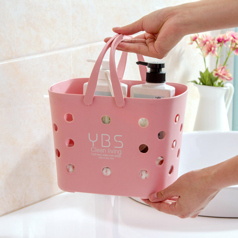 Q6065 Portable Bath Basket Picnic Basket Storage Basket Plastic Bath Basket Kitchen Storage Basket Vegetable Basket Application Scenario