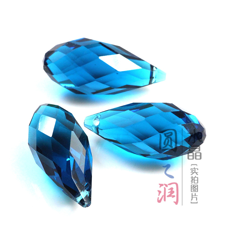 Bead Bead Manufacturers Wholesale 10*20 Cross Hole Cut Crystal Glass Drop Beads 20 / Bag Item Picture