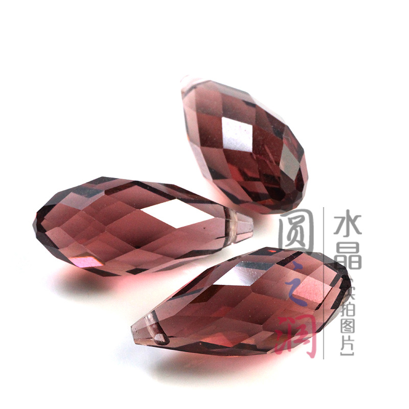 Bead Bead Manufacturers Wholesale 10*20 Cross Hole Cut Crystal Glass Drop Beads 20 / Bag details Picture