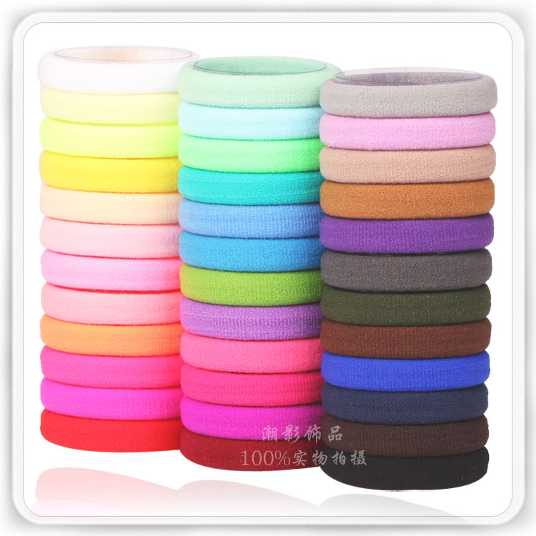 Hot sale: 100 bagged rubber band hair accessories, small gifts, hotel high-elasticity towels, hair bands, headbands, factory batch