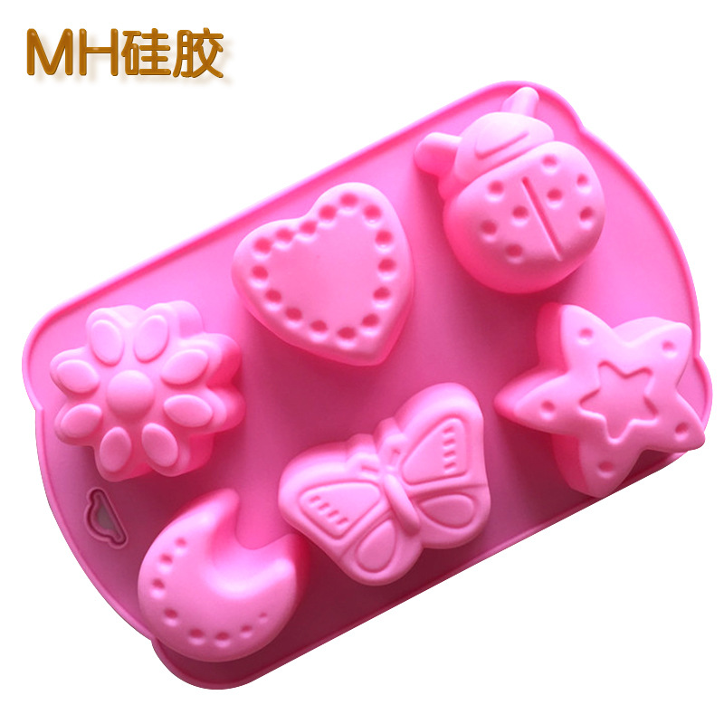 Minghao Light 6 Insects Silicone Manual Soap Mold Silicone Jelly Mold Pudding Mold Ice Mold Baking Specification drawing