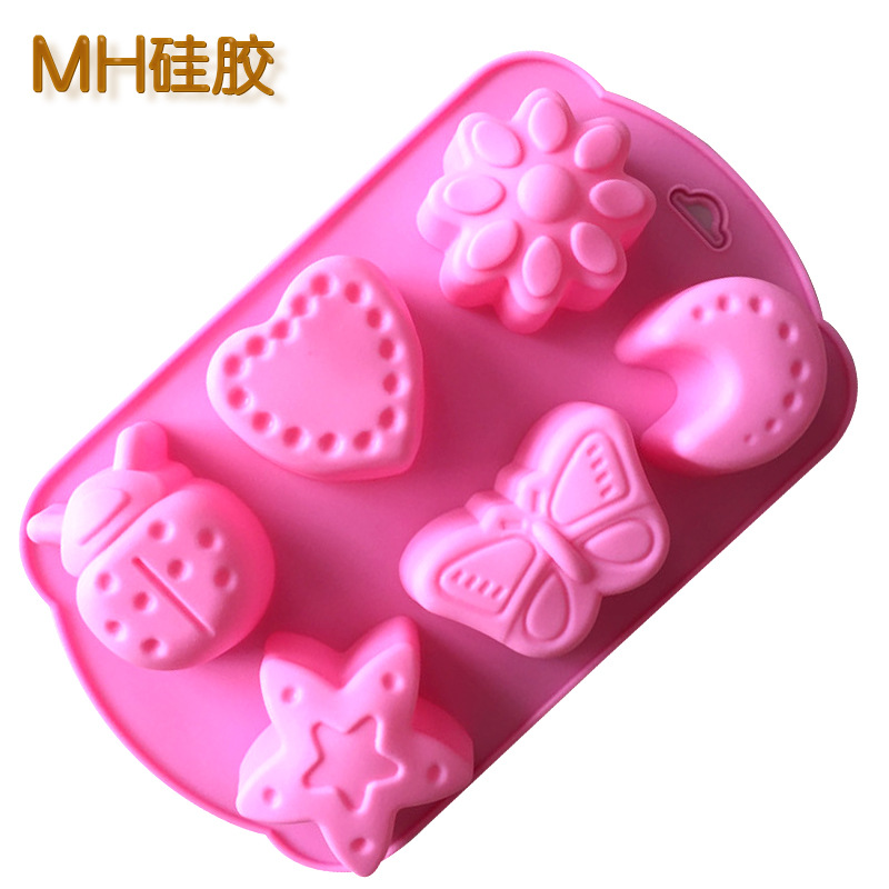 Minghao Light 6 Insects Silicone Manual Soap Mold Silicone Jelly Mold Pudding Mold Ice Mold Baking details Picture