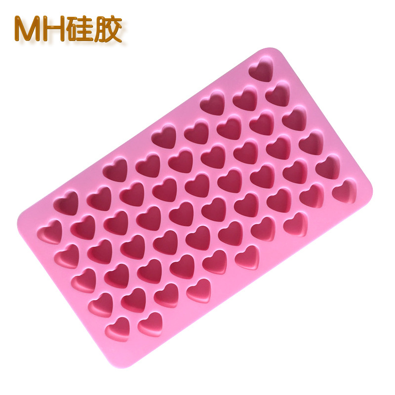 Minghao 55 Small Love Silicone Chocolate Mold Silicone Candy Ice Mold Fire Paint Wax Vertical Mold Specification drawing
