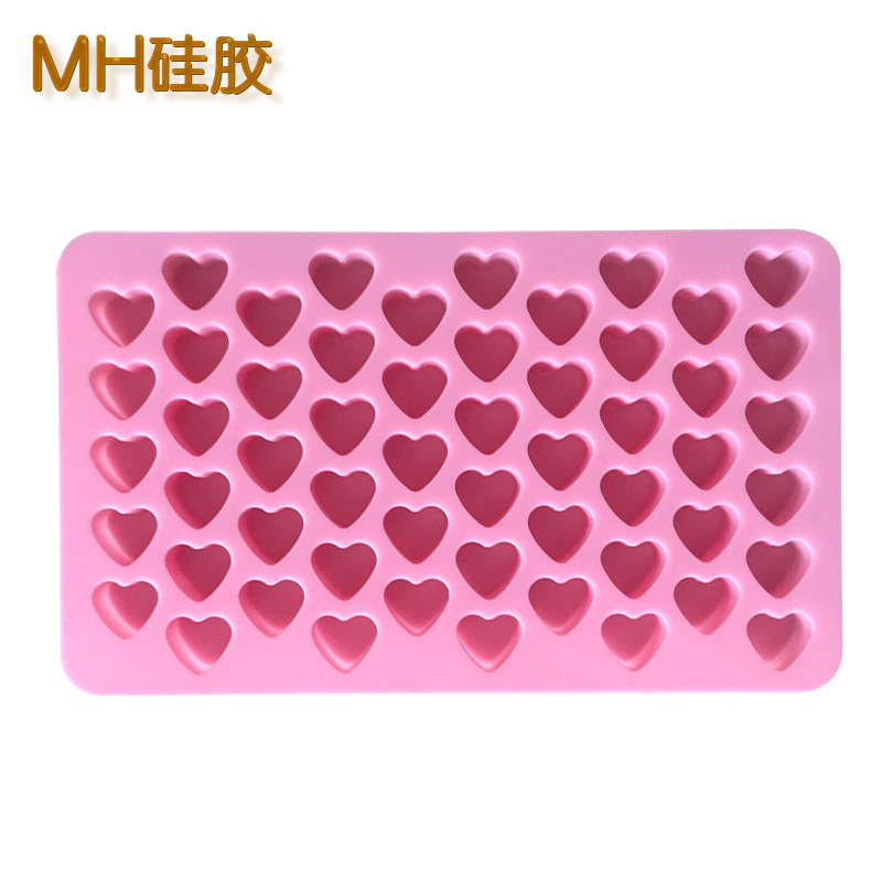 Minghao 55 Small Love Silicone Chocolate Mold Silicone Candy Ice Mold Fire Paint Wax Vertical Mold Item Picture