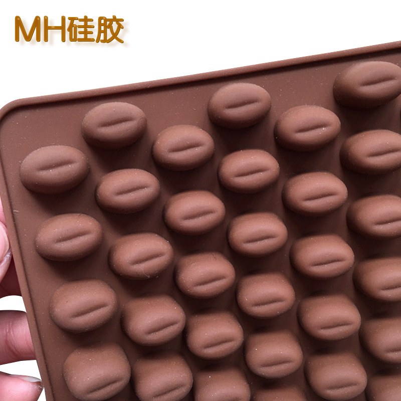 Minghao Mini Chocolate Bean Coffee Bean Silicone Chocolate Mold Silicone Ice Grid Mold Diy Baking Mold Item Picture
