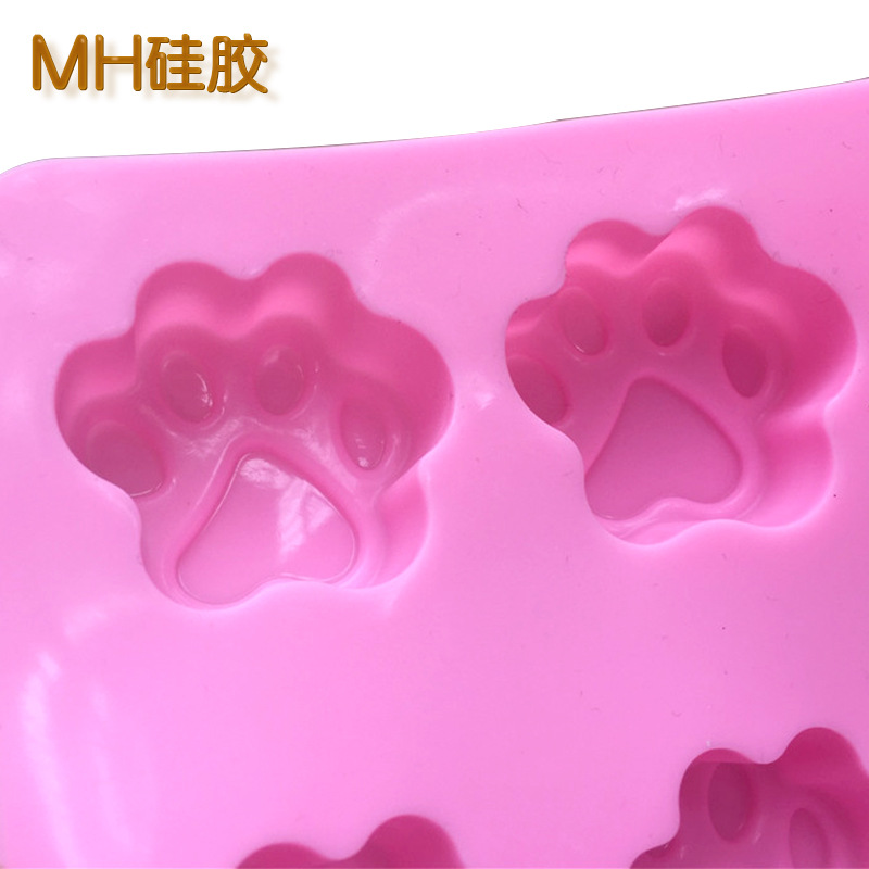 Minghao 10 Cartoon Cat Paw Bear Paw Silicone Soap Mold Cold Soap Mold Silicone Chocolate Baking Mold Item Picture