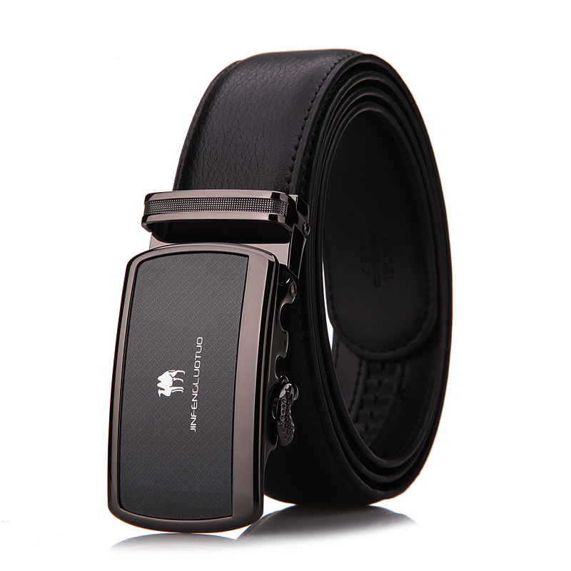 Pure cowhide business men's belts are selling well. Automatic buckle men's belt, genuine leather belt men's wholesale Item Picture