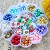 Jungle Elephant 1100 Letter Beads DIY Early Education Bead Materials 15 types of square acrylic plastic English loose beads kandi beads details Picture