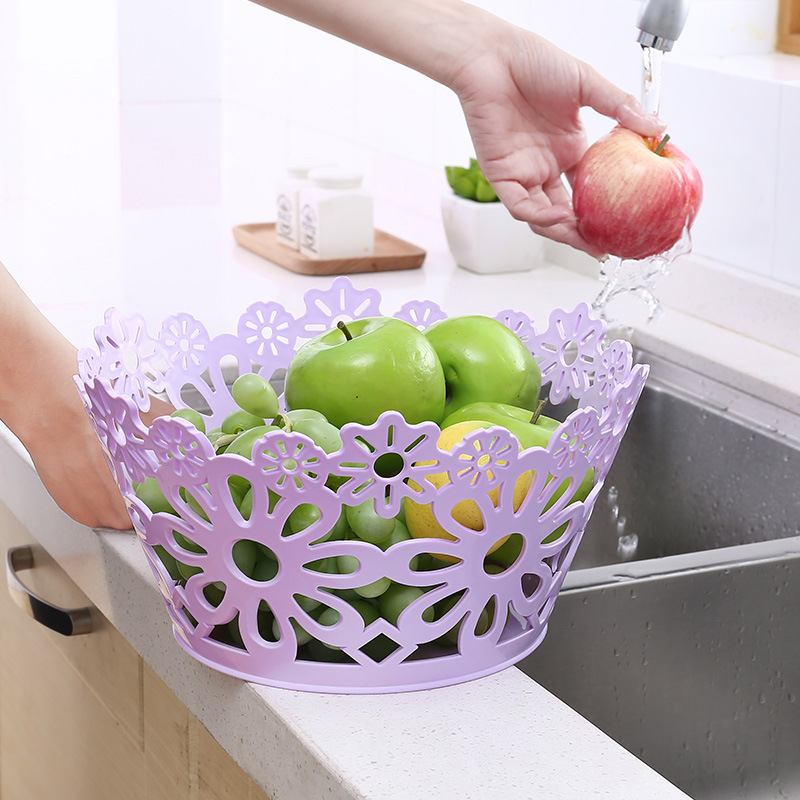 8813 Colorful and Fashionable plastic dried Fruit Snack Plate Storage Plate, small food-grade PP carved fruit plate details Picture