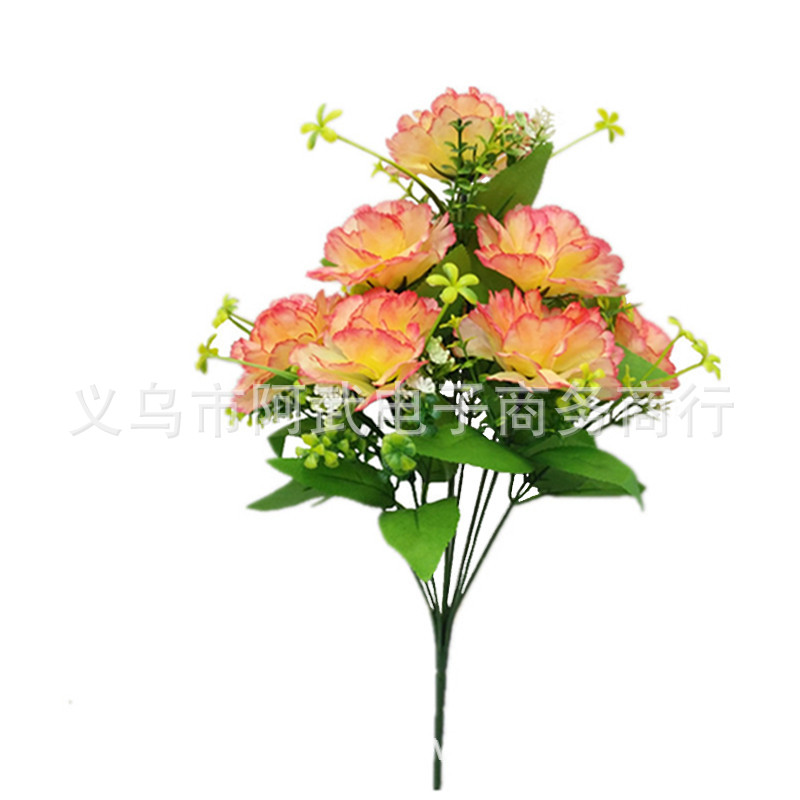 Direct sales of Qingming Festival artificial flowers, cheap flowers, artificial flower art, tomb worship, memorial and funeral supplies, decorative flower arrangements 9 heads Item Picture