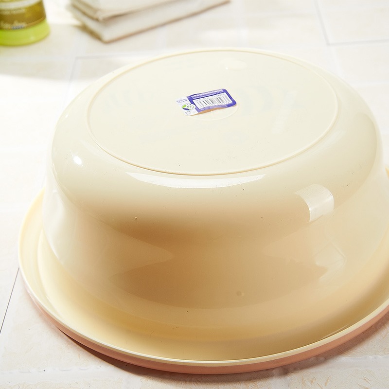 1023A/B dual-color ring-shaped basin with bear pattern household plastic washbasin Item Picture
