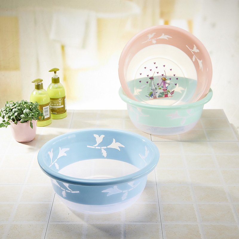 1062 transparent PP material deepened and thickened household plastic washbasin details Picture
