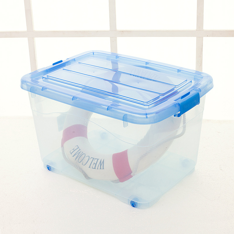 Extra-large storage and organization box for children's toys and quilts, household dust-proof cover plastic home pulley box Specification image