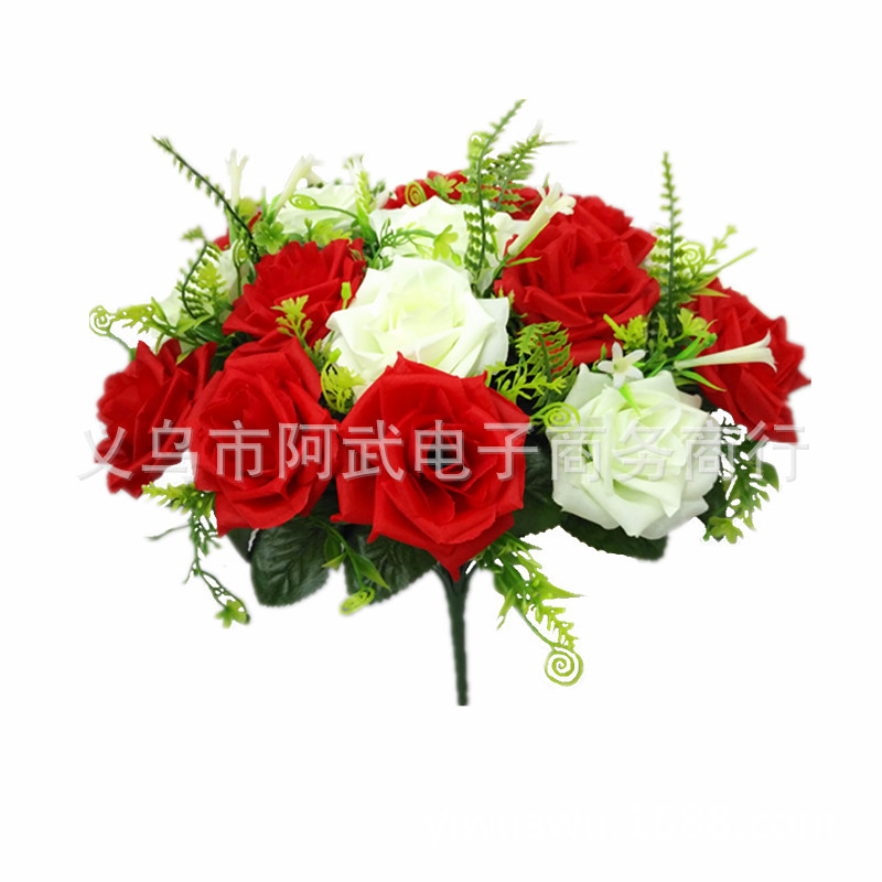 仿真花/清明花/多肉仿真花/教师节/牙套白底实物图