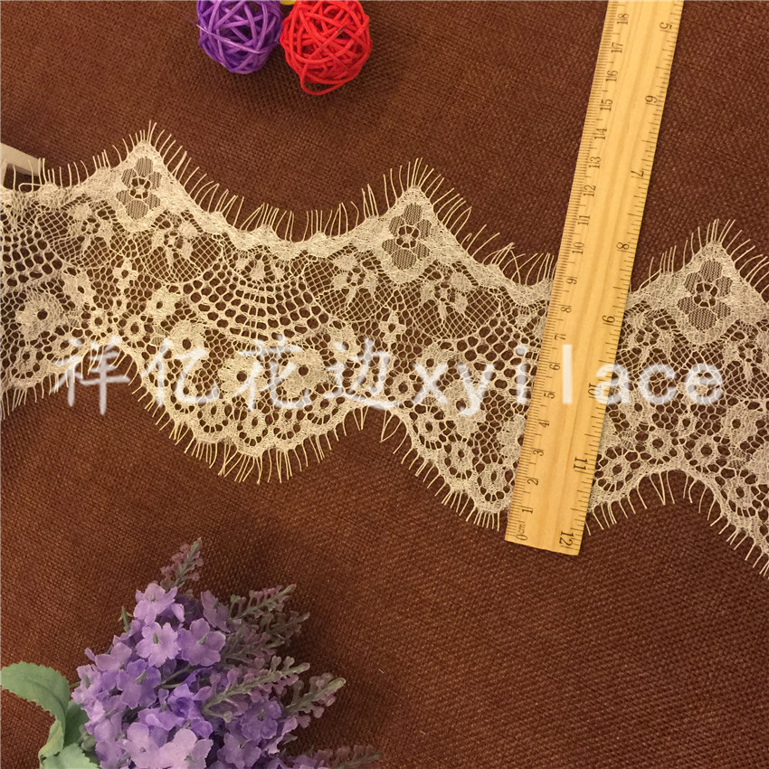 新款睫毛蕾丝/刺绣婚纱蕾丝/服装婚纱花边产品图