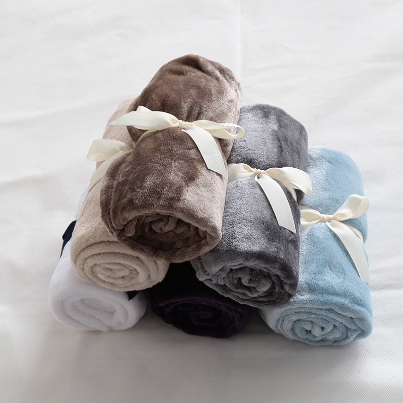 Gift Blanket Solid Flannel Single Blanket Office Nap Blanket Air Conditioning Blanket Study Room Knee Blanket Specification drawing