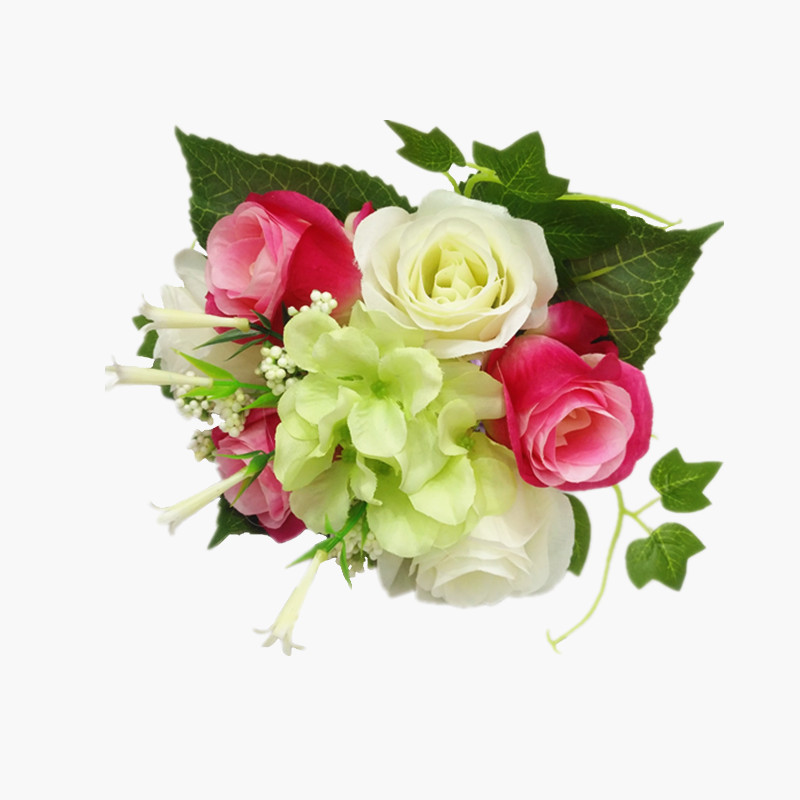 High-end and light luxury bride's hand-held bouquet of simulated roses, hotel, home, wedding decoration, flower arrangement, photography props Specification image
