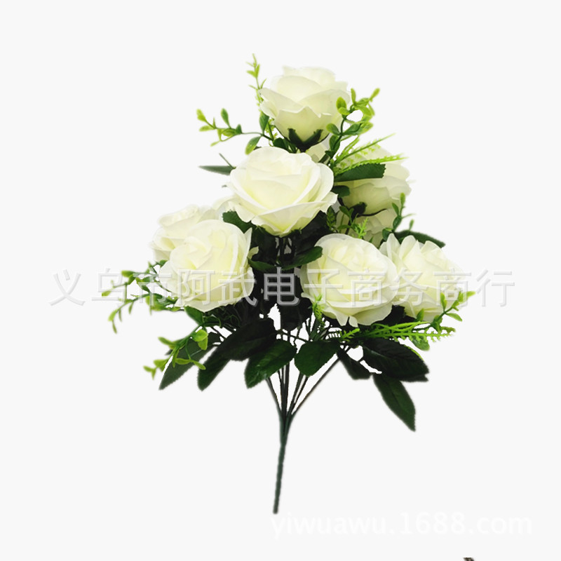 Factory direct sales of simulation rose grand atmosphere decoration supplies, props, handicrafts, indoor soft decoration and landscaping products details Picture