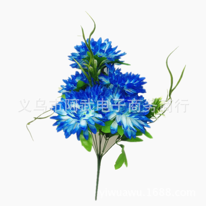 Artificial flowers for ancestral worship during the Qingming Festival, direct sales from the manufacturer. Artificial rose flowers for indoor and outdoor decoration, 9-fork Great Africa Item Picture