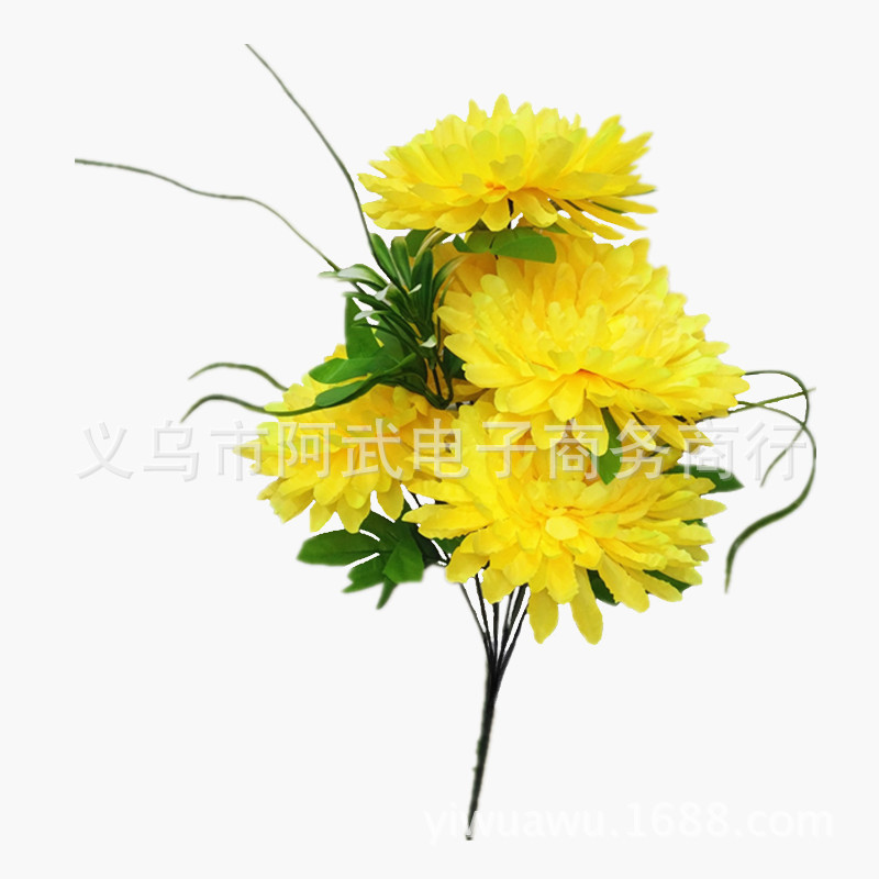 Artificial flowers for ancestral worship during the Qingming Festival, direct sales from the manufacturer. Artificial rose flowers for indoor and outdoor decoration, 9-fork Great Africa