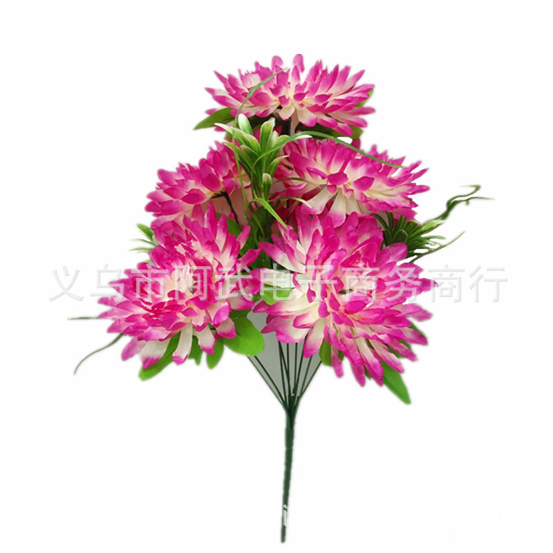 Artificial flowers for ancestral worship during the Qingming Festival, direct sales from the manufacturer. Artificial rose flowers for indoor and outdoor decoration, 9-fork Great Africa Application Scenario