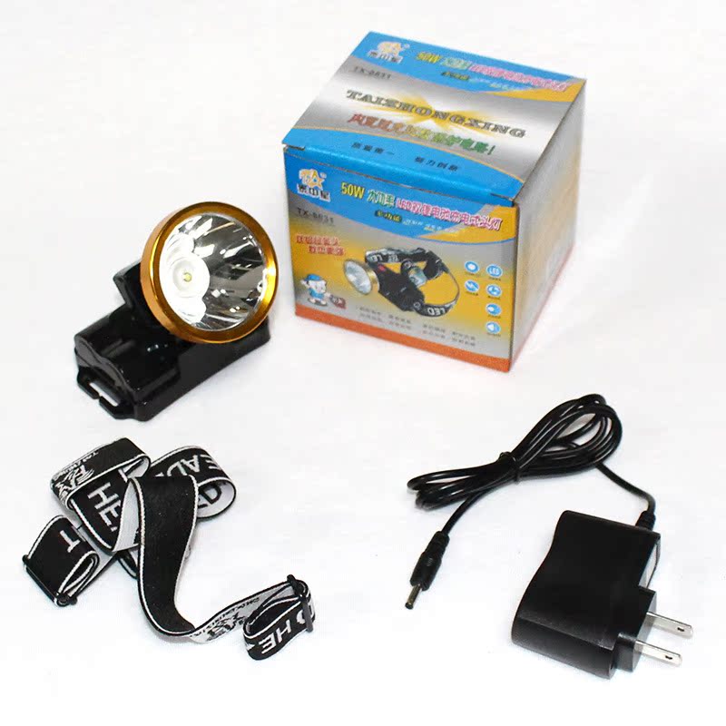 Tai Zhongxing 50W High Power Led Dual Lithium Battery Rechargeable Headlight Strong Rechargeable Headlight Fishing Light Application Scenario