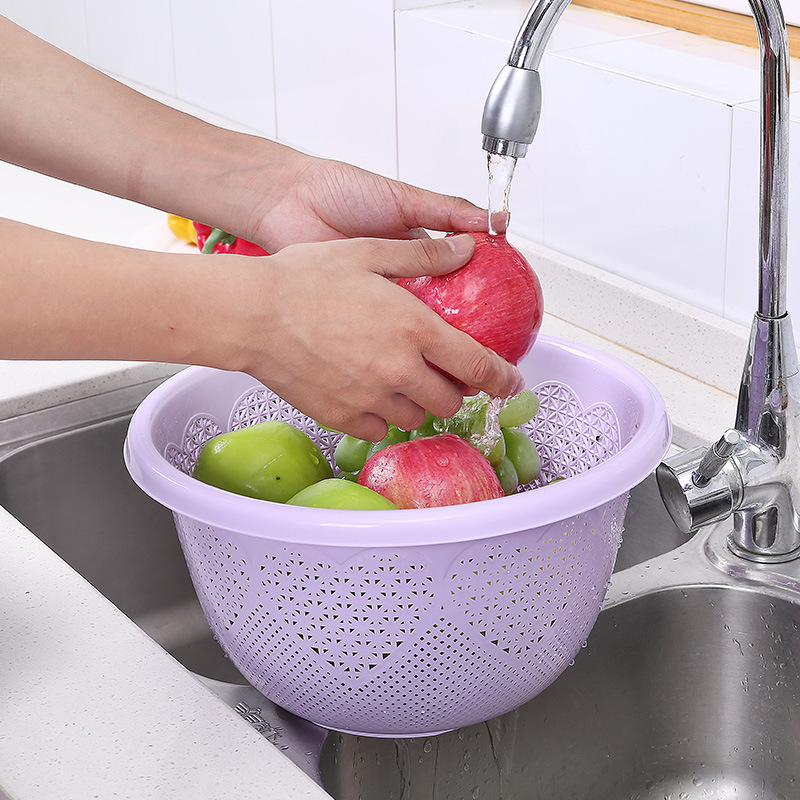 6628 Multi-purpose vegetable washing basket, fruit washing draining basket, water filter screen, extra-large kitchen covered plastic drip basket, fruit basket details Picture