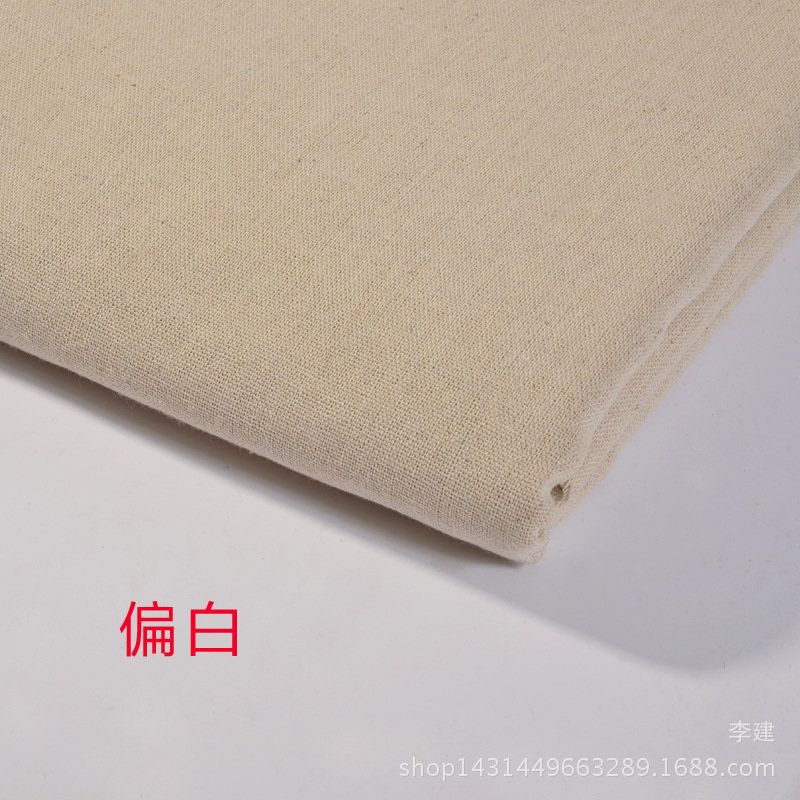 厂家供应 涤棉仿麻面料 麻布印花 亚麻坯布 背景布 工艺品布 印染细节图