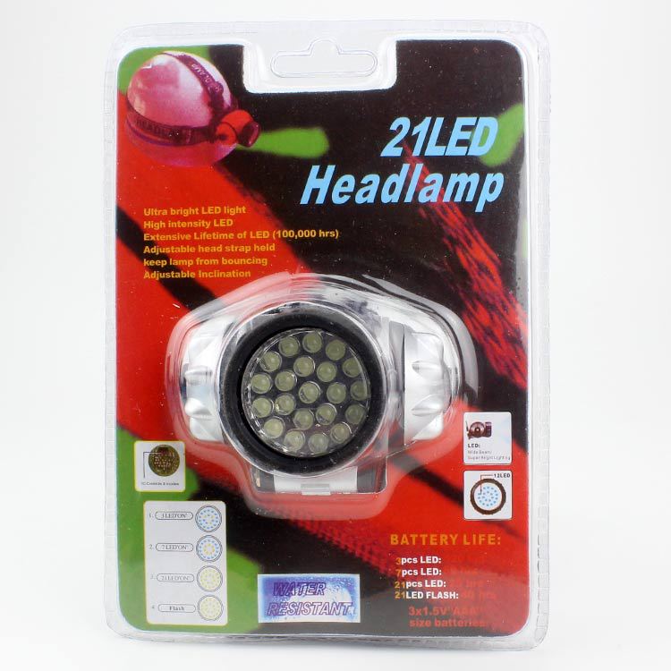 7.9.12.14.16.18.19.21.23 Headlamp LED (battery not included) head-mounted for toolbox matching Item Picture