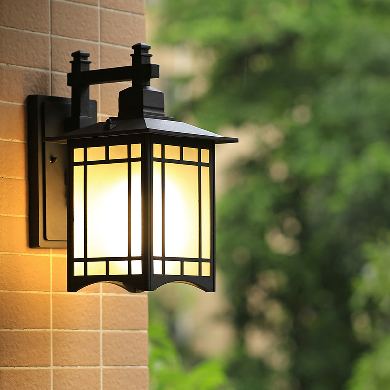 Outdoor balcony waterproof wall lamp European-style retro bedroom bedside lamp corridor corridor outdoor courtyard lamp wall lamp full figure
