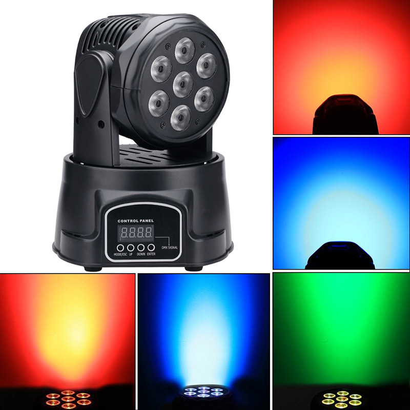 Mini 7 10W Small Shaking Head Light Rgbw 4-In-1 Led Voice Controlled Stage Light Wedding Equipment Manufacturers Supply details Picture