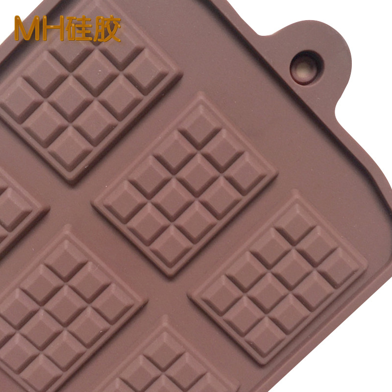 Minghao Creative Waffle Silicone Chocolate Thin Crust Silicone Fondant Mold Y Baking Tool Chocolate Flake Mold Item Picture