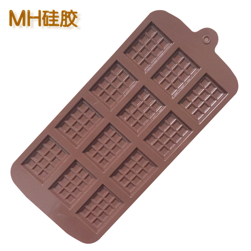 Minghao Creative Waffle Silicone Chocolate Thin Crust Silicone Fondant Mold Y Baking Tool Chocolate Flake Mold Specification drawing
