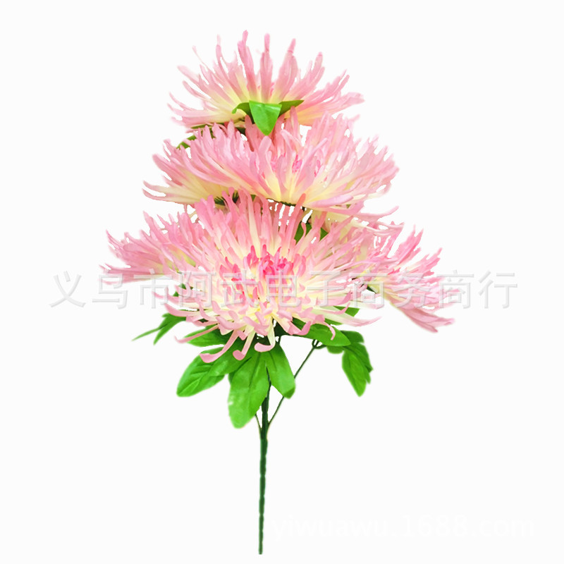 Wholesale of golden silk chrysanthemums, funeral supplies for visiting graves and paying respects during the Qingming Festival, flowers for tomb-sweeping in cemeteries, everlasting flowers, and artificial flower arrangements Item Picture
