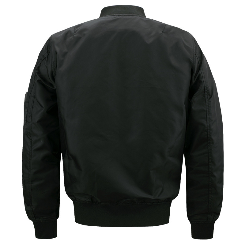Spring and Autumn Fat Man plus-size men's sporty casual stand-up collar jacket loose coat MA01 Pilot men's baseball shirt Item Picture