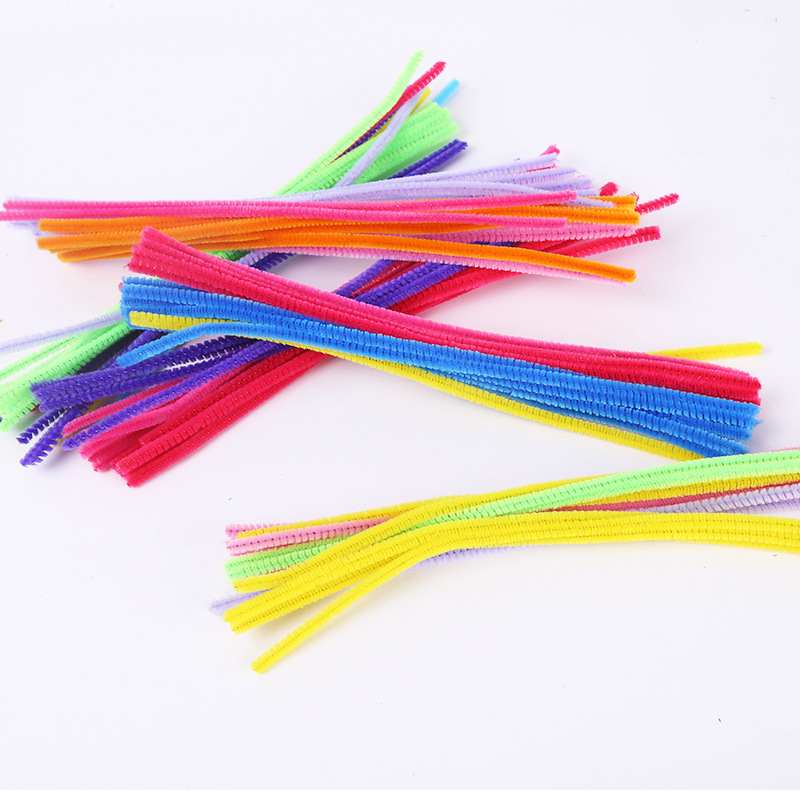 婴幼儿早教玩具袋装混色彩色毛根 儿童创意DIY彩色毛根扭扭棒批发细节图