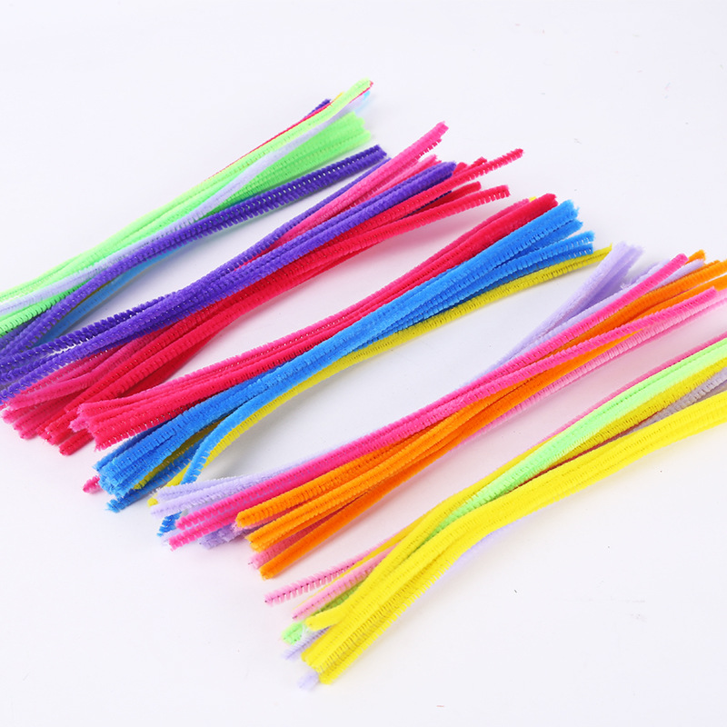 婴幼儿早教玩具袋装混色彩色毛根 儿童创意DIY彩色毛根扭扭棒批发产品图