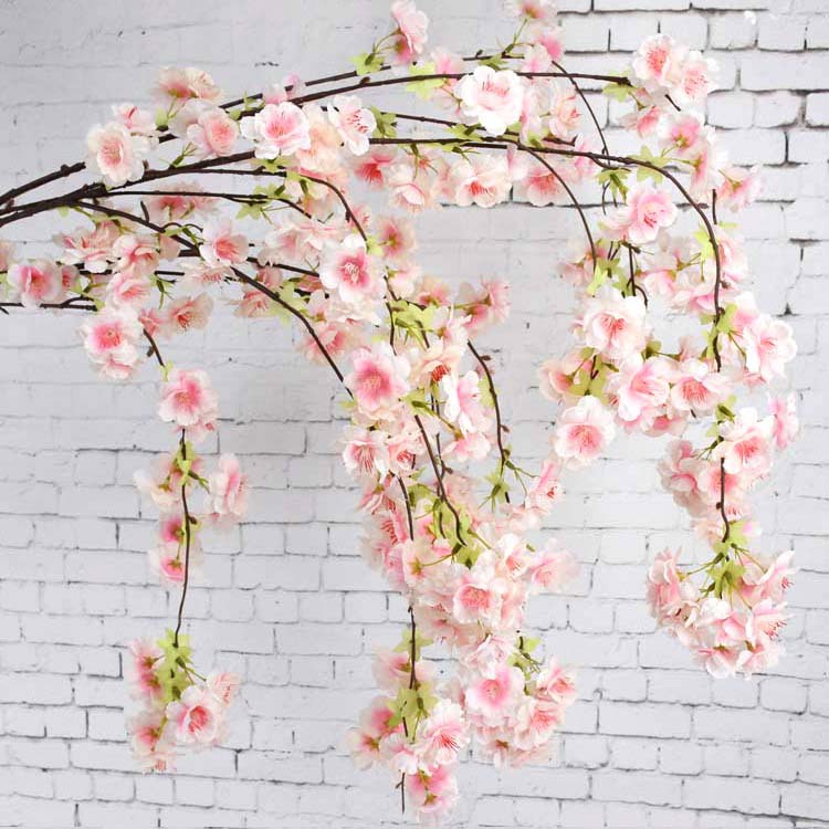 Simulation Flower Simulation Cherry Blossom Branch 4 Branches 3 Branches Pear Blossom Peach Blossom Branches Wedding Decoration Fake Flower Wholesale details Picture