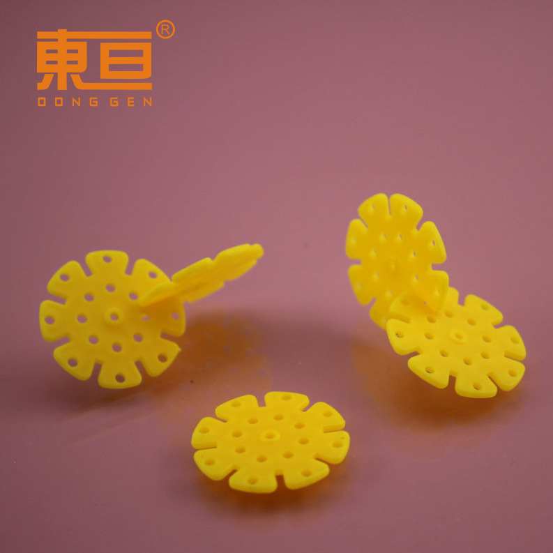 XHP302AB黄 功能雪花片 多孔雪花片 雪花积木片 科技积木零件